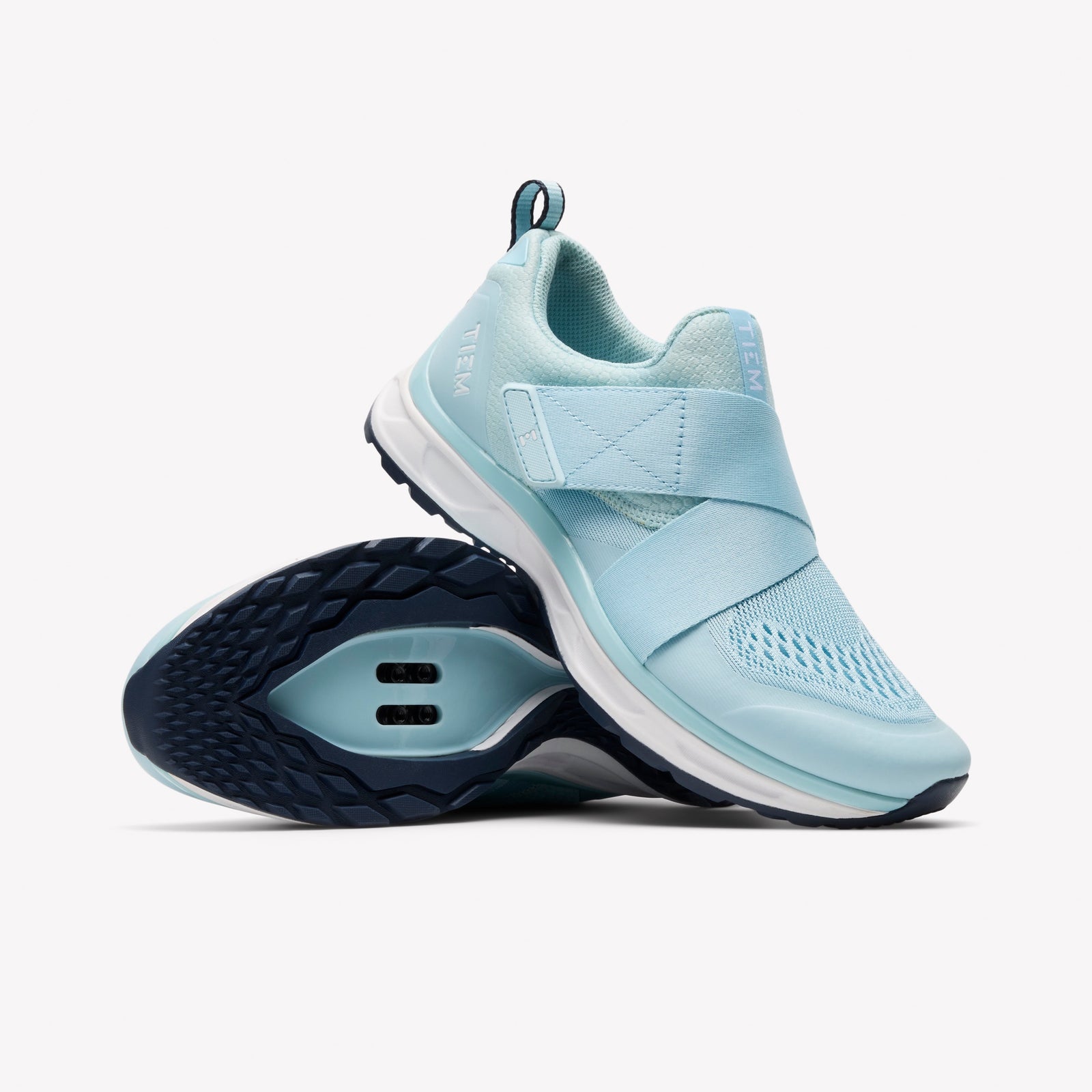 TIEM Athletic Slipstream Sky Blue Indoor Cycling Shoes Pair