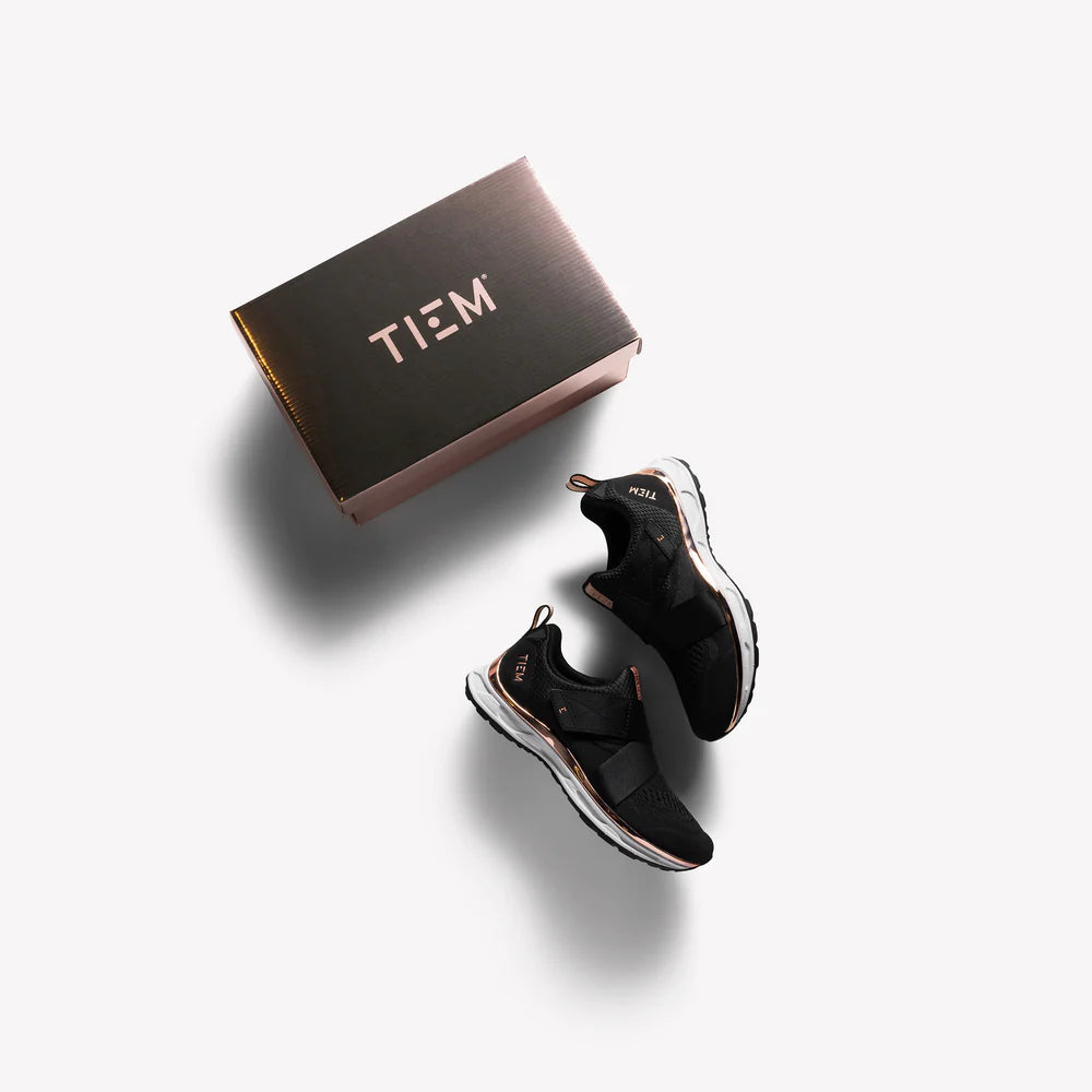 TIEM Slipstream Black Rose Gold Indoor Cycling Shoes TIEM