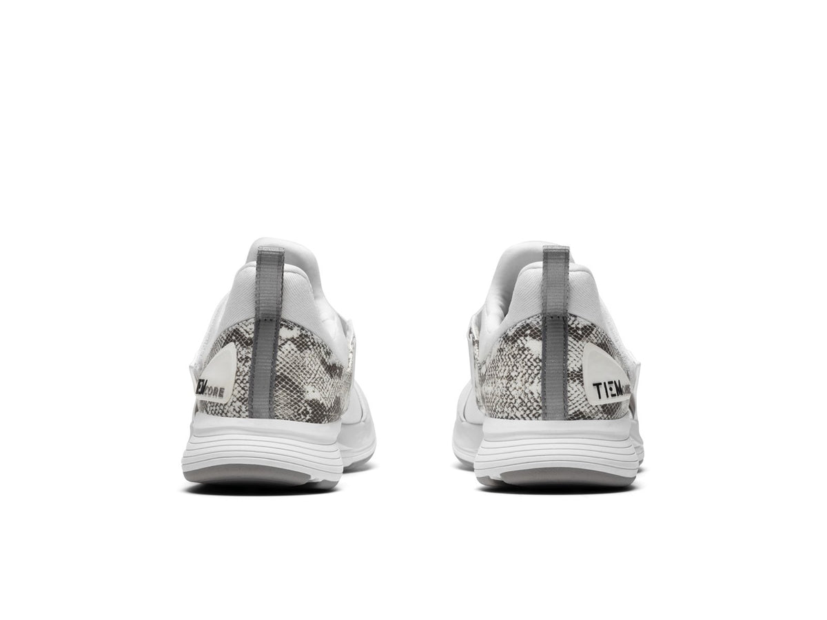 TIEM Athletic Latus - Ivory Snake - Heel
