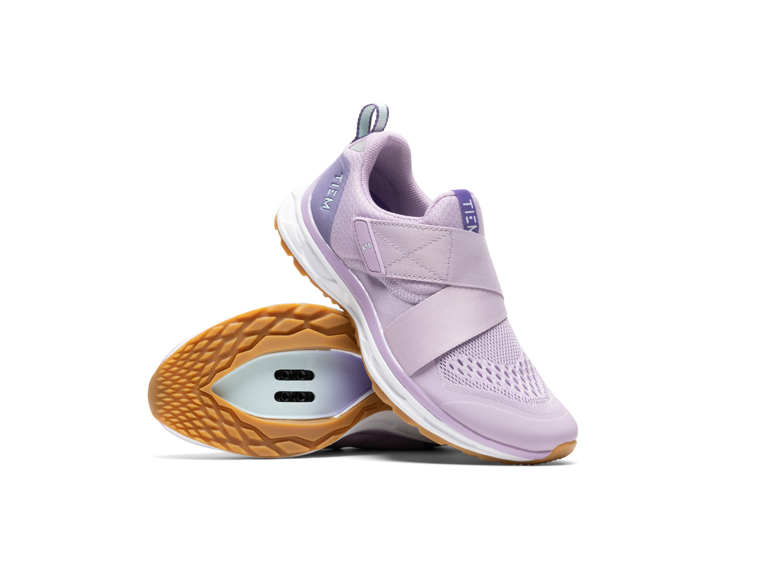 TIEM Athletic Slipstream Indoor Cycling Shoes | Sole/Side View | Pastel Lilac