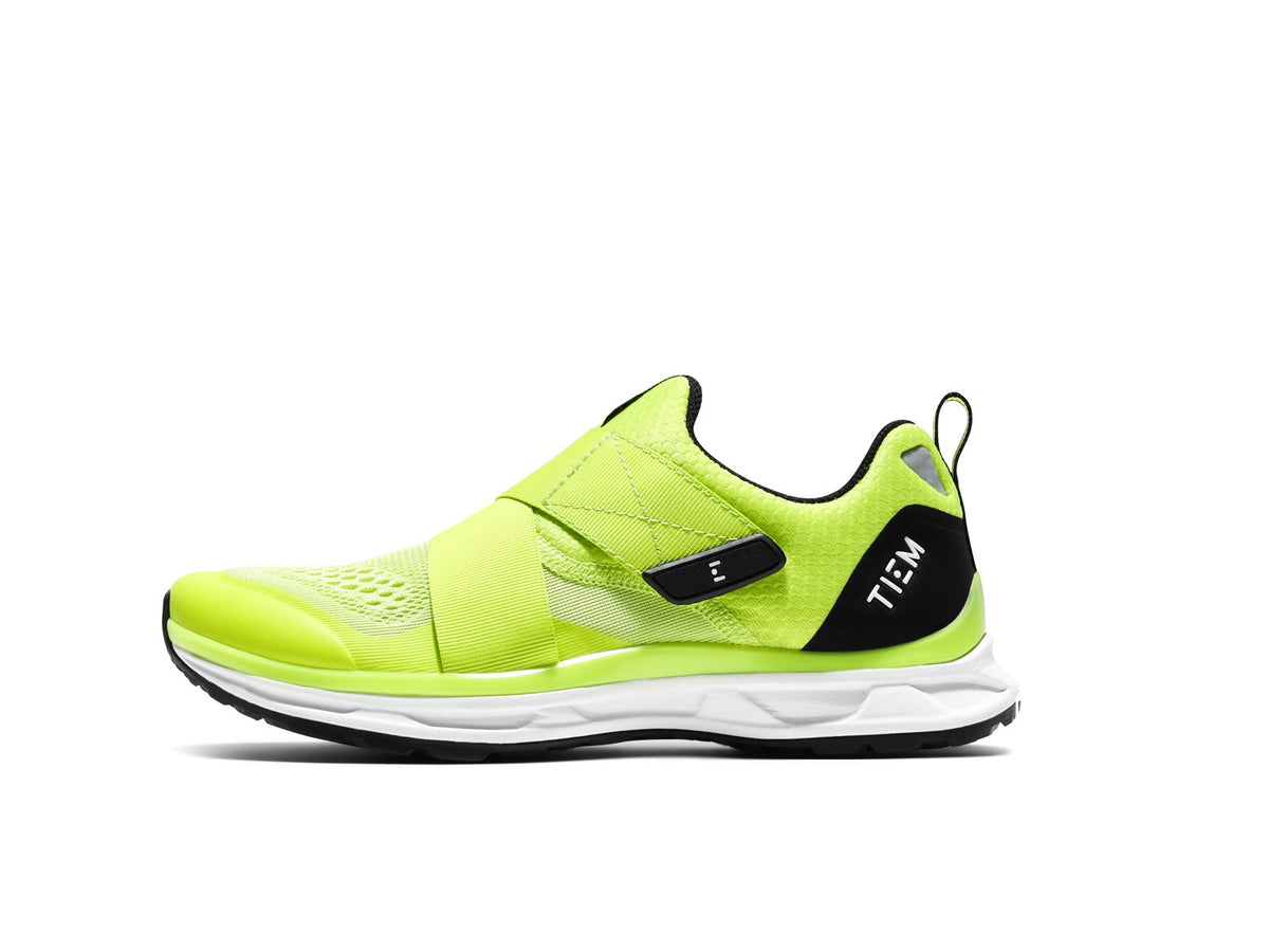 TIEM Athletic Slipstream Indoor Cycling Shoes | Side | Bold Citron