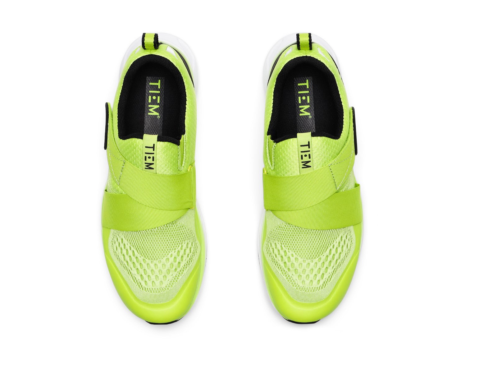 TIEM Athletic Slipstream Indoor Cycling Shoes | Top View | Bold Citron