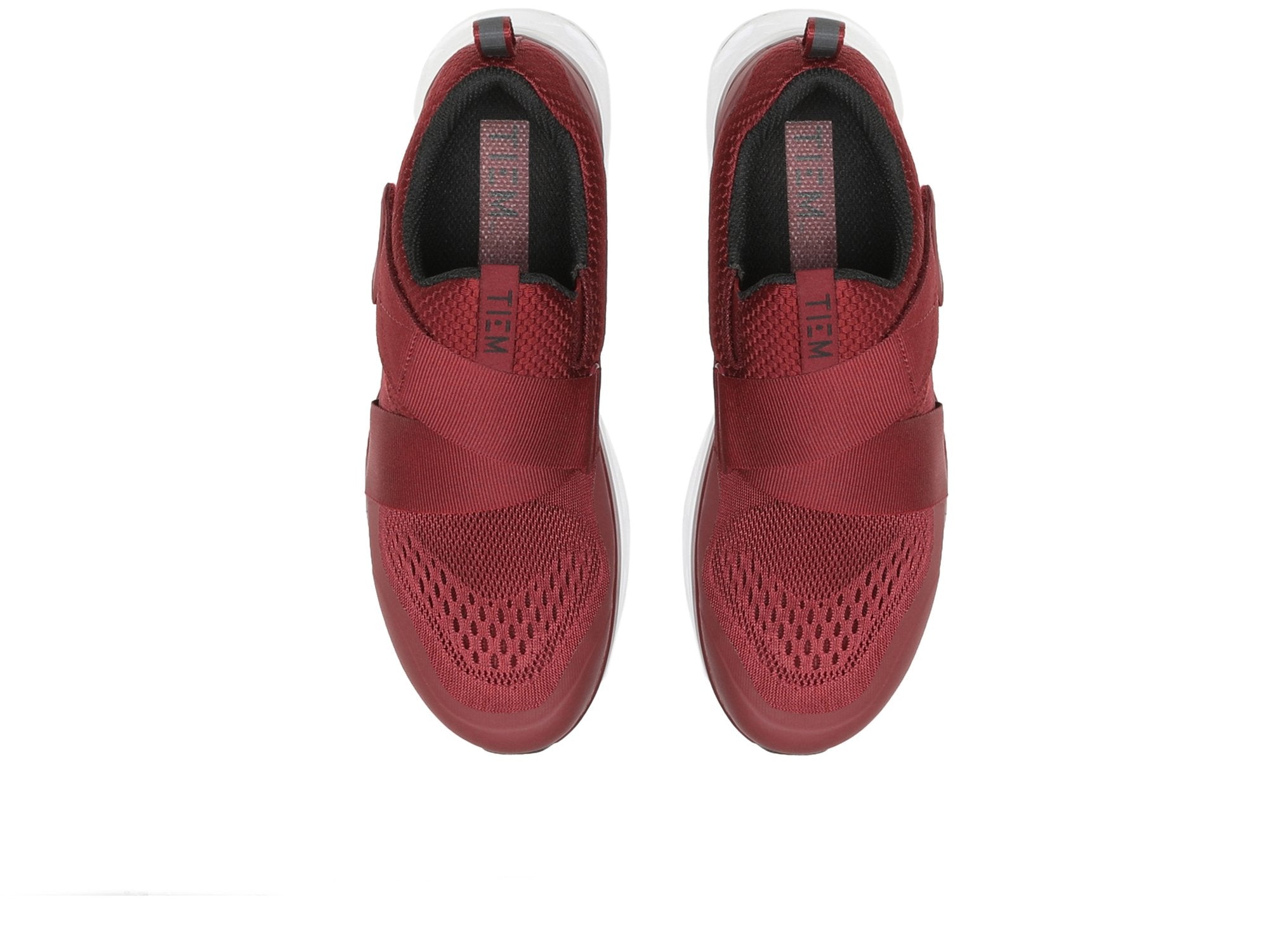 TIEM Athletic Slipstream Indoor Cycling Shoes | Top View | Merlot